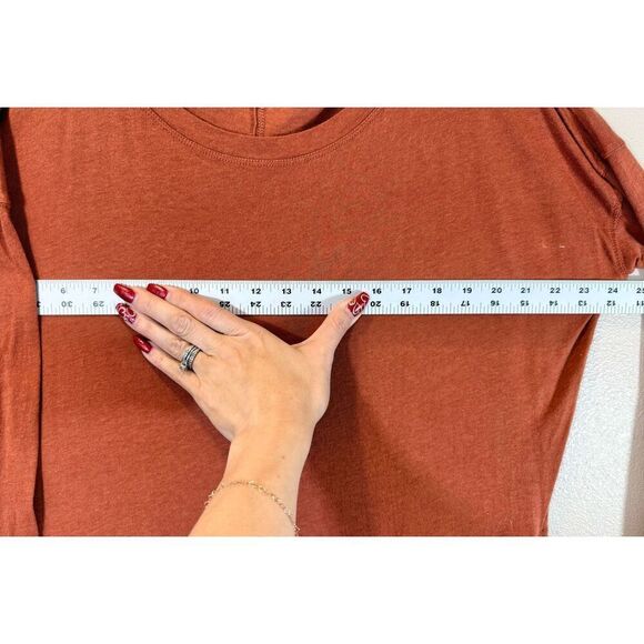 Free People Anytime Longe Sleeve Cotton Rustic Boho Midi Dress Women's Small - Picture 12 of 13